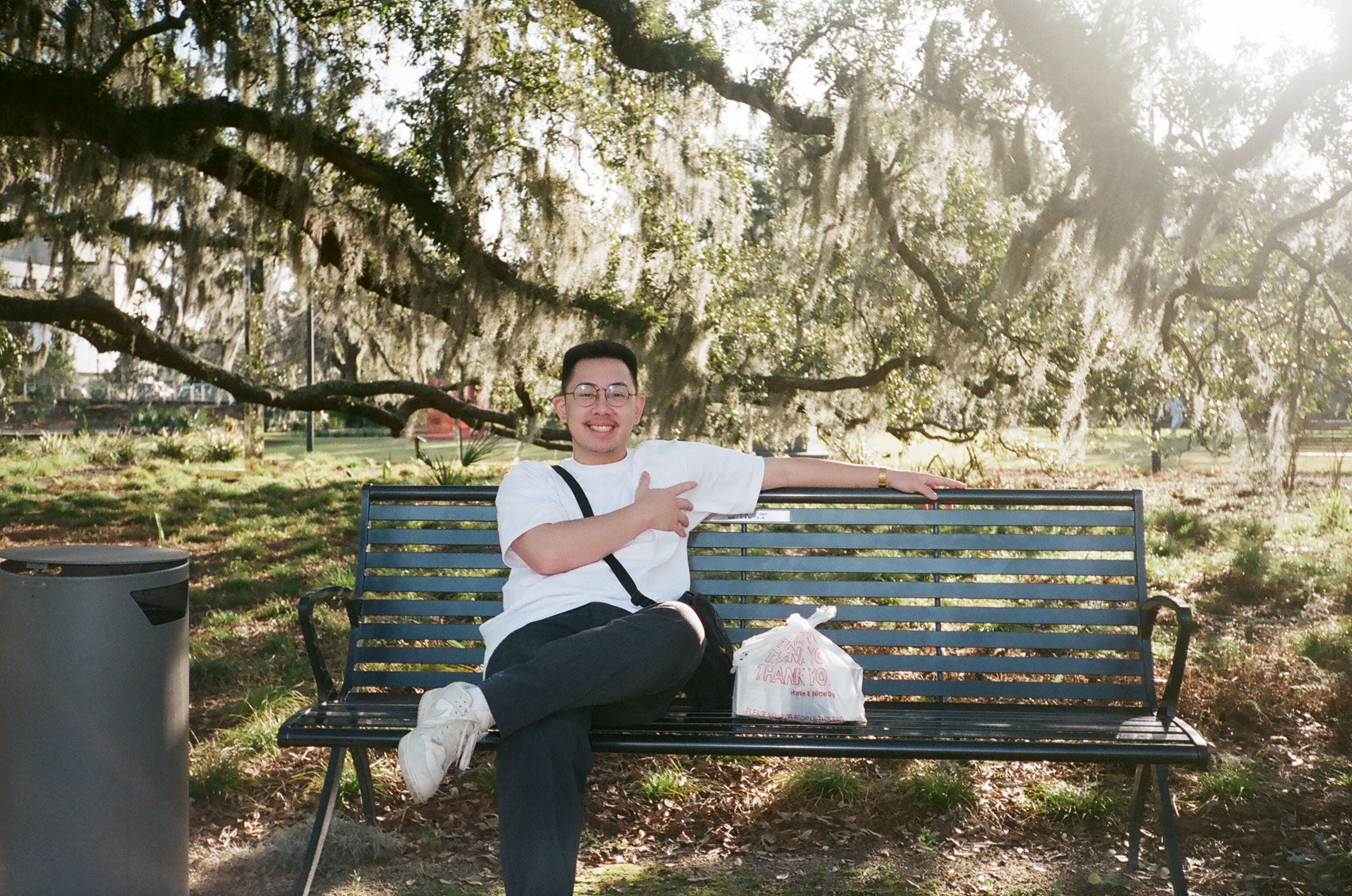 Jimmy on a bench